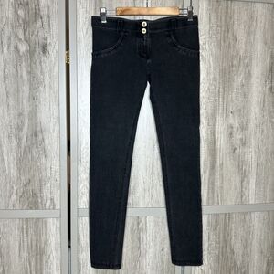 Freddy WR.UP Skinny Jeans M/6 Non Slip Waist Stretch Zip Closure Black